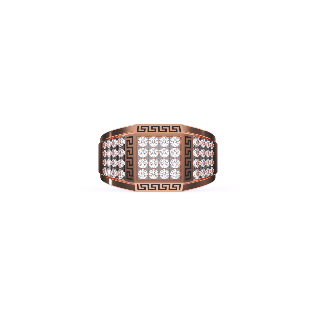 Square Signet Diamond Men's Ring